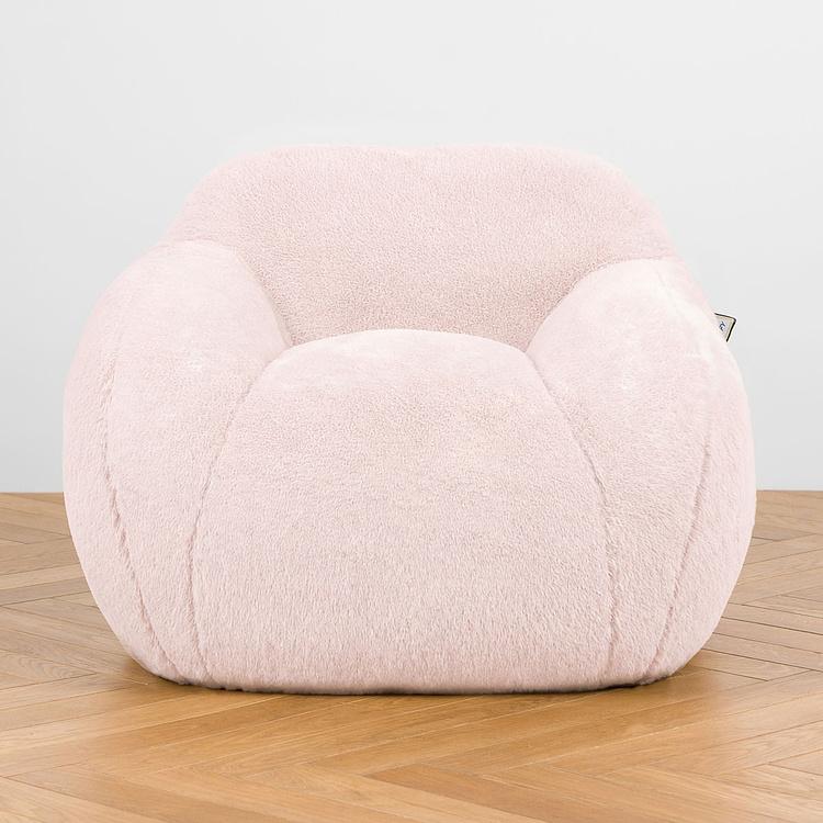 Кресло Baby Snug Chair искусственный мех Big Bear Pink - ракурс 2
