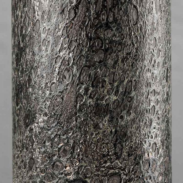 Чёрно-серебристая высокая ваза Кратер Cratere Noir Argent High Vase