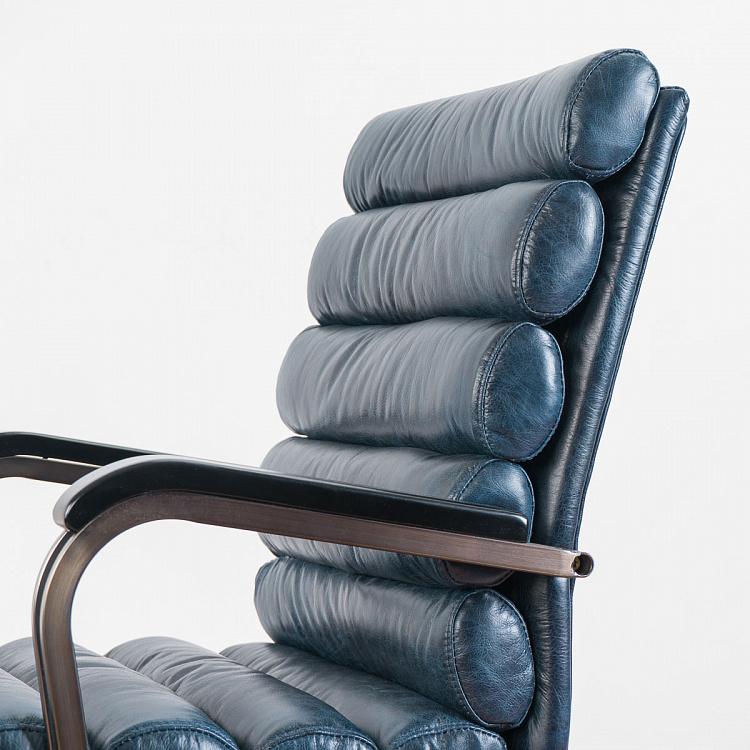 Рабочее кресло Турин, чёрные подлокотники Ufficio Torino Armchair, Black Wood D