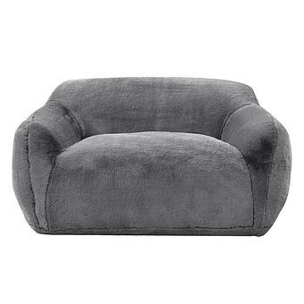 Двухместный диван Snug 2 Seater искусственный мех Grizzly Grey - ракурс 2