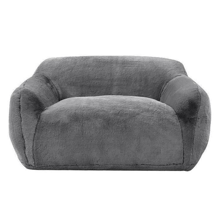 Двухместный диван Snug 2 Seater искусственный мех Grizzly Grey - ракурс 2