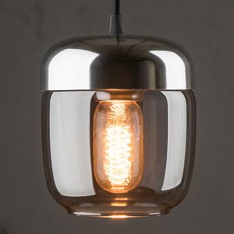 Acorn Smoked Steel Hanging Lamp With Black Cord