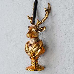 Deer Bust Gold 15 cm