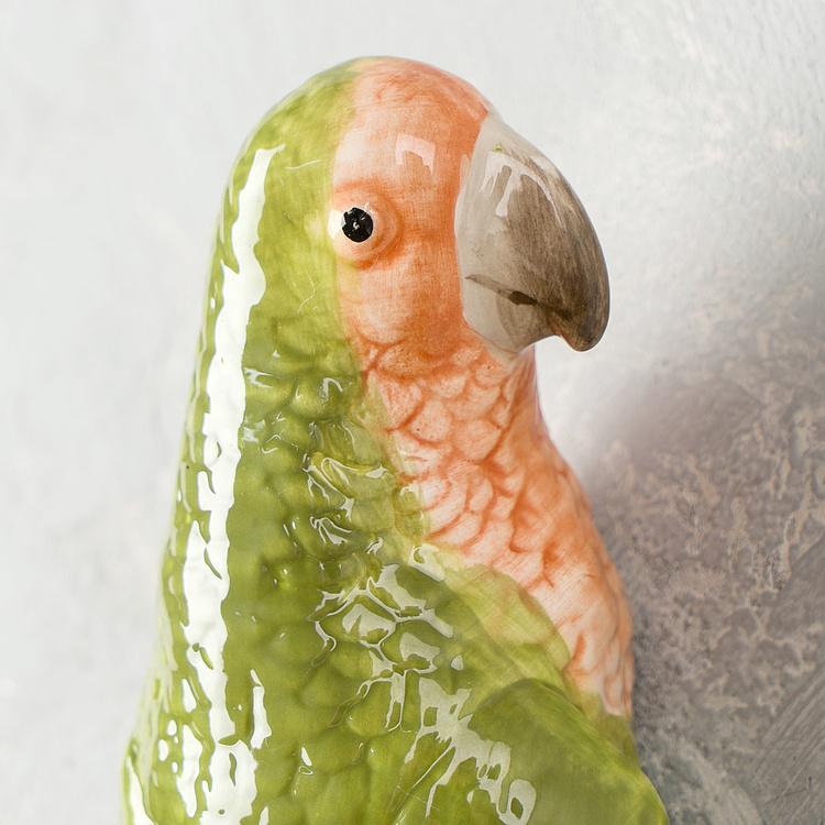 Настенное украшение Зелёный попугай Ceramic Wall Parrot