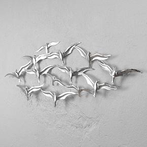 Настенное украшение Swarm Of Seagulls Silver