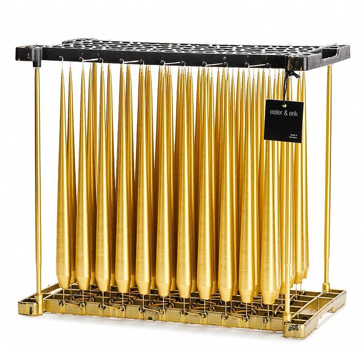 Парафиновая свеча конусная металлик Taper Candle Metallic