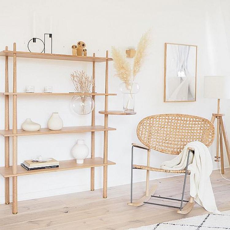 Стеллаж Сториз с медной тарелкой Stories Shelving With Brass Plate