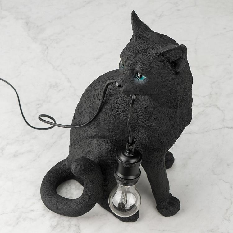 Настольная лампа с чёрной кошкой Шушу Table Lamp Cat Chouchou