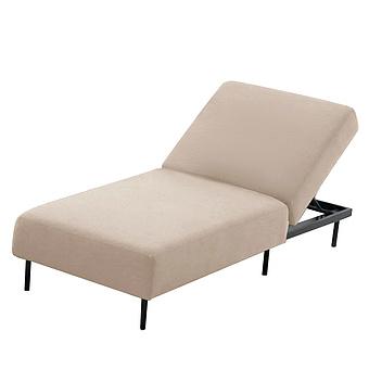 Садовый шезлонг-лежак Chic Lounger, Black акриловая ткань Lead Chine