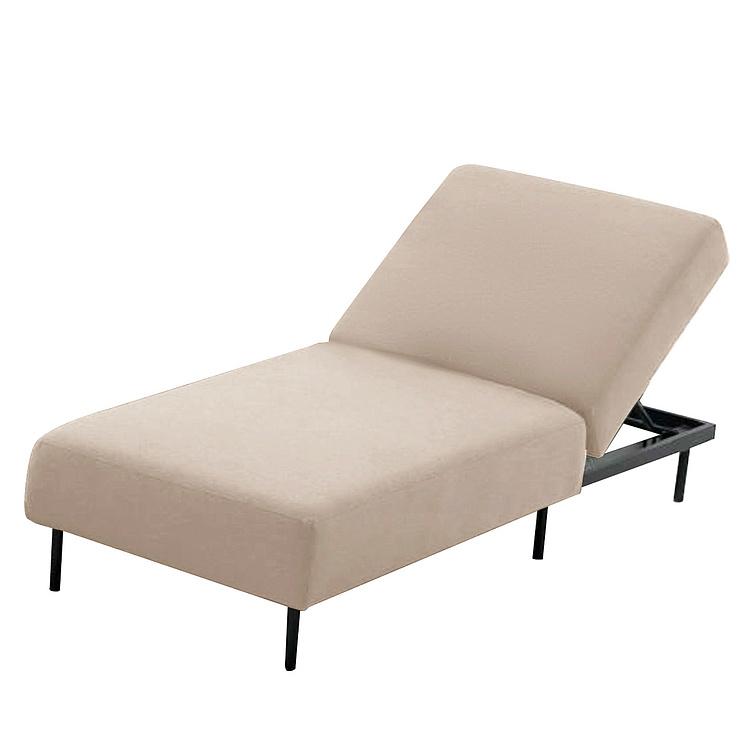 Садовый шезлонг-лежак Chic Lounger, Black акриловая ткань Heather Beige