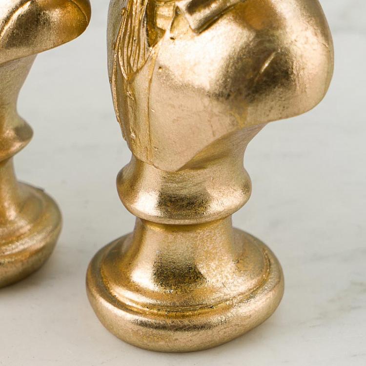 Набор из 4-х золотых статуэток Бюст Собаки Set Of 4 Bust Dogs Gold