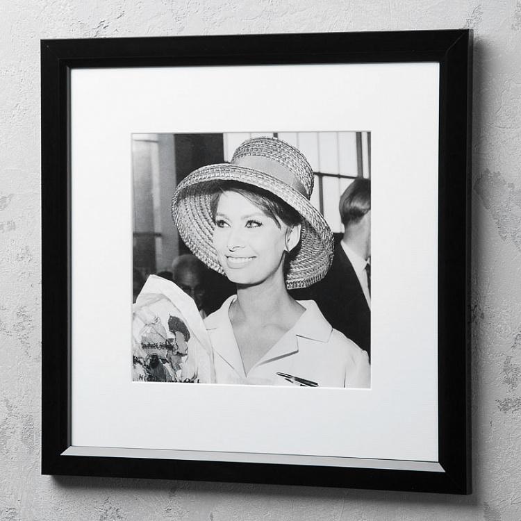 Фото-принт в чёрной раме Софи Лорен Добро пожаловать! Sophia Loren, Studio Frame