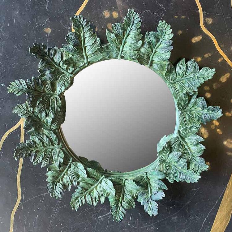 Настенное зеркало Зелёный папоротник дисконт Mirror With Green Ferns discount