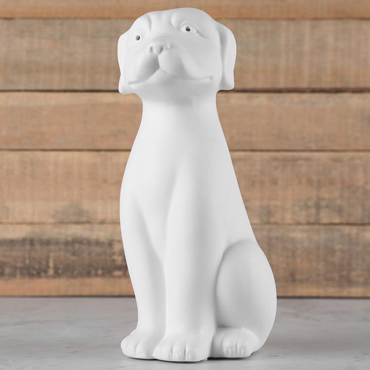 Фарфоровая настольная лампа Собака Porcelain Table Lamp Dog