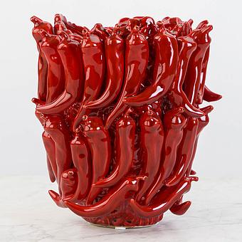 Chili Bordeaux Red Vase Large