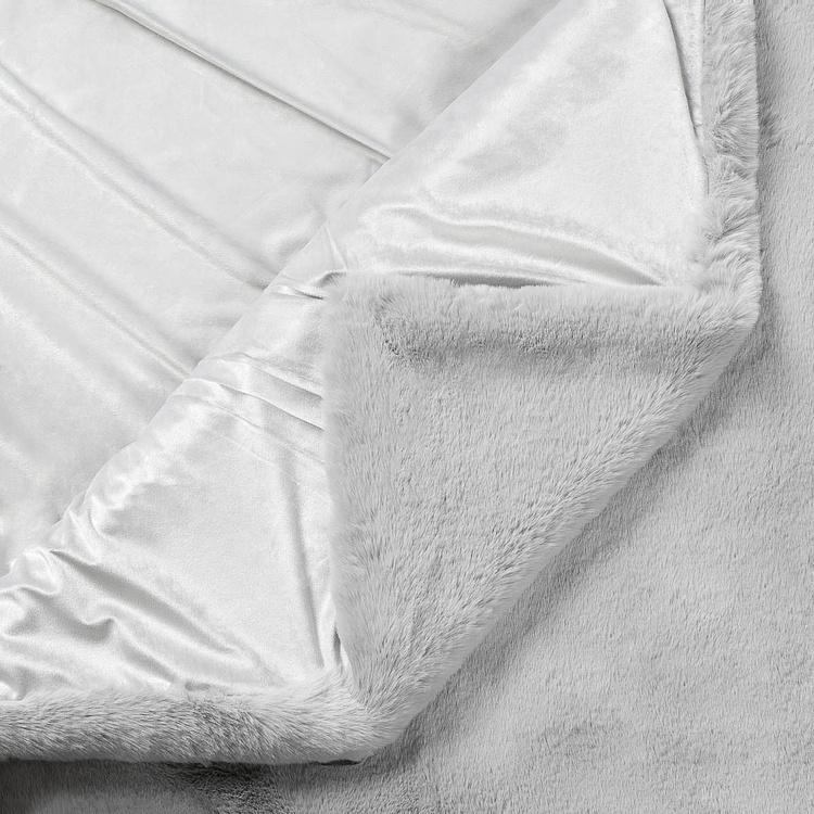 Плед Alaska Throw Large искусственный мех Big Bear Grey - ракурс 4