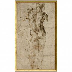 Michelangelo Nude, Gold Frame