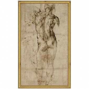 Michelangelo Nude, Gold Frame