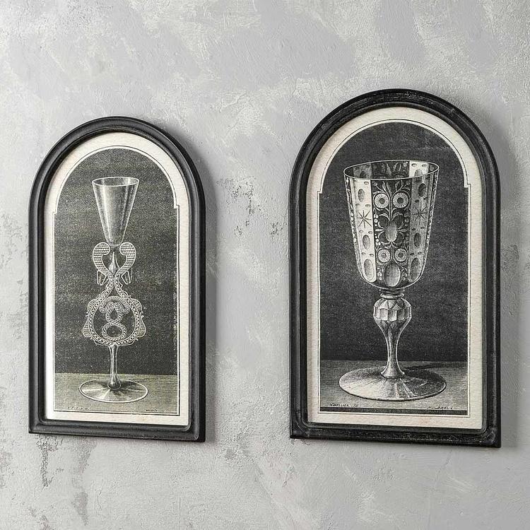 Фото-принт диптих  Роскошные бокалы Set Of 2 Frames Chic Drinks