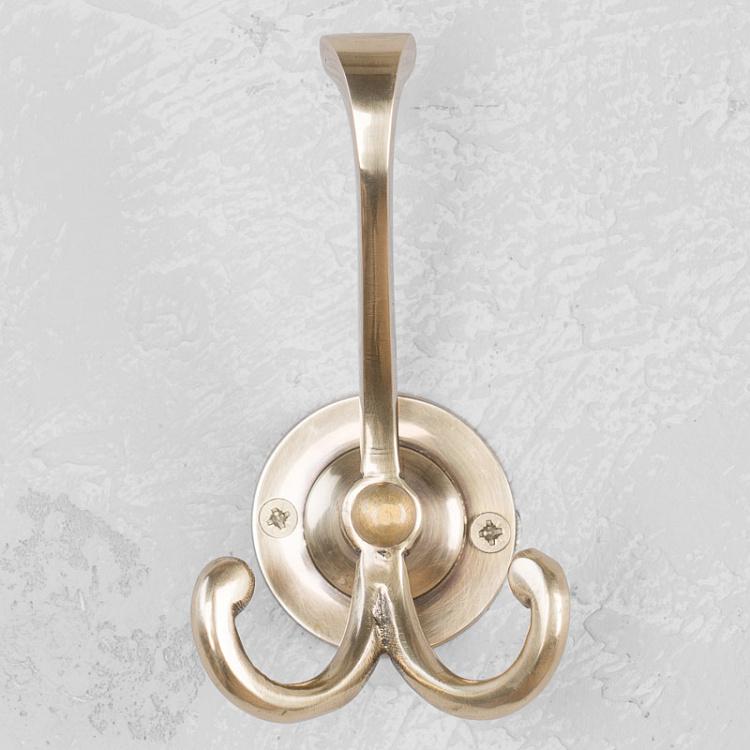 Трёхрожковый крючок цвета состаренного золота Doube Hook Antique Gold