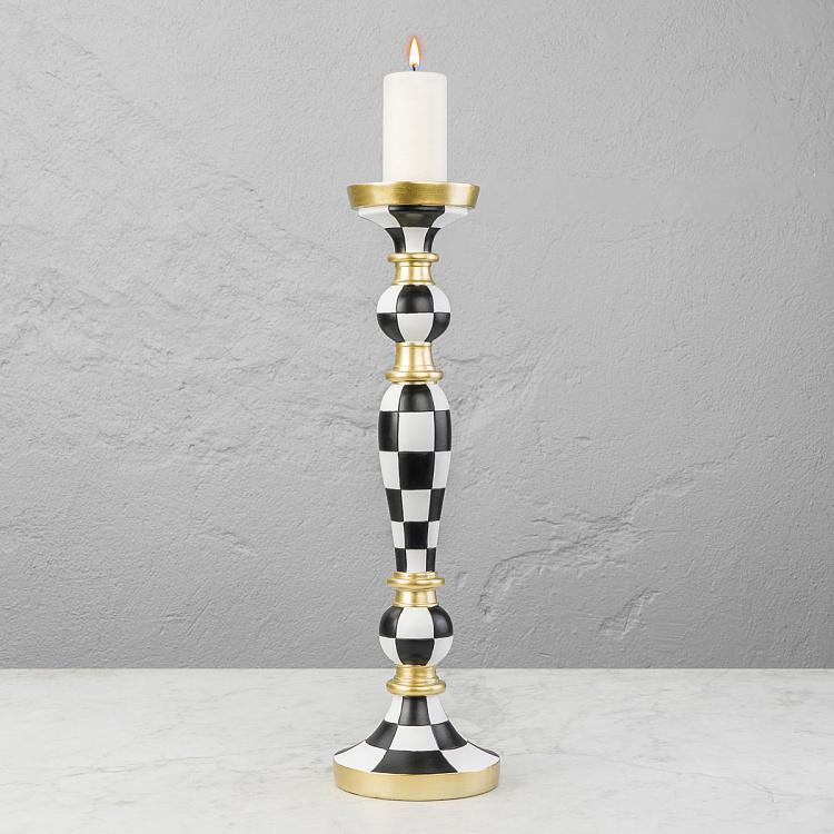 Checkered Candlestick Large