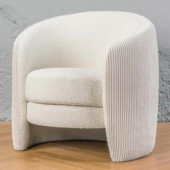 Cord And Curly Armchair Bianco