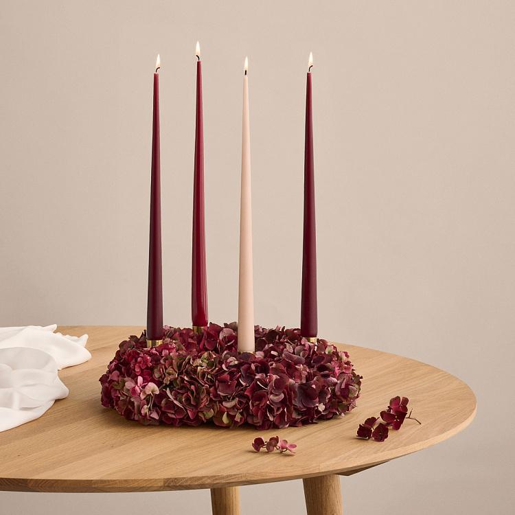 Самозатухающая парафиновая свеча конусная матовая Taper Candle Matt