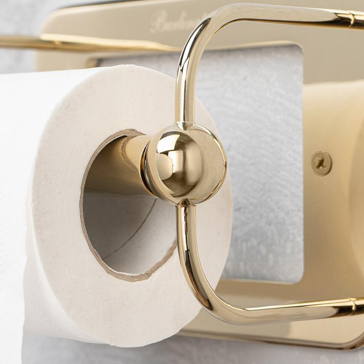 Держатель туалетной бумаги золотого цвета Toilet Roll Holder Gold