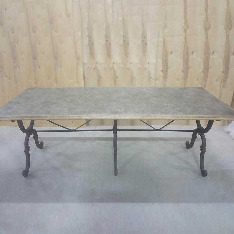 Обеденный стол, три железные ножки дисконт1 Cast Iron Table With 3 Legs discount1