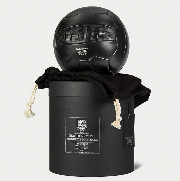 Кожаный мяч 1954, матово-чёрная кожа Match Ball 1954, Black