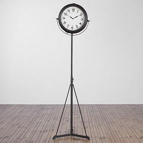 Tripod Clock Antique Black Patina