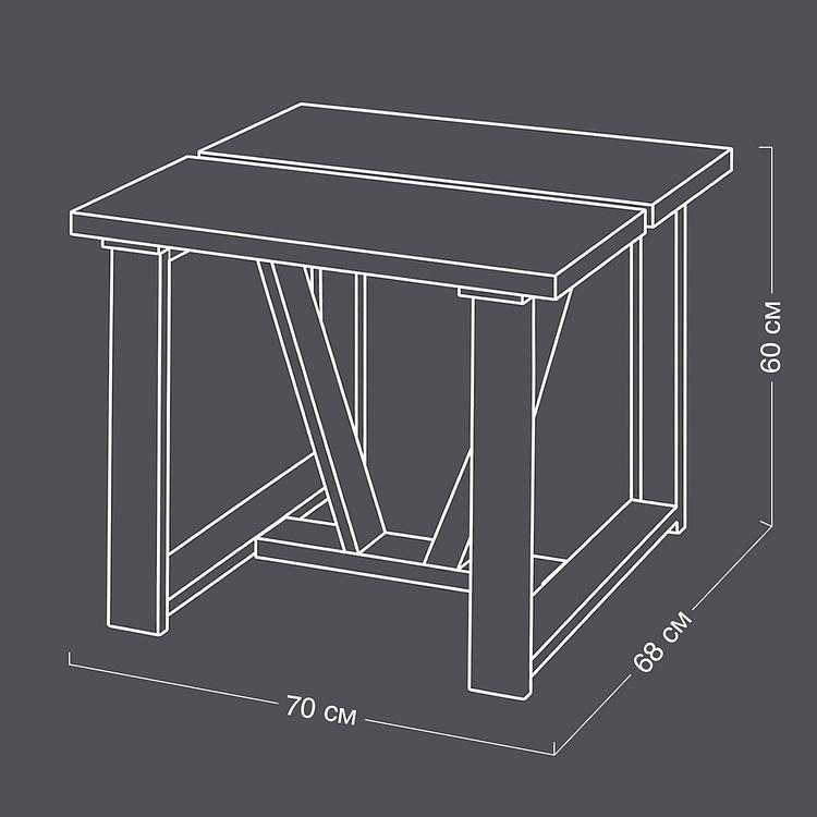 Прикроватный столик Iceberg Side Table стекло Glass Beam - ракурс 10