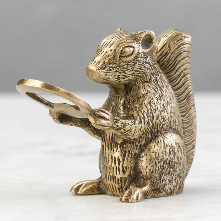 Открывашка Латунная белка  Antique Gold Squirrel Bottle Opener