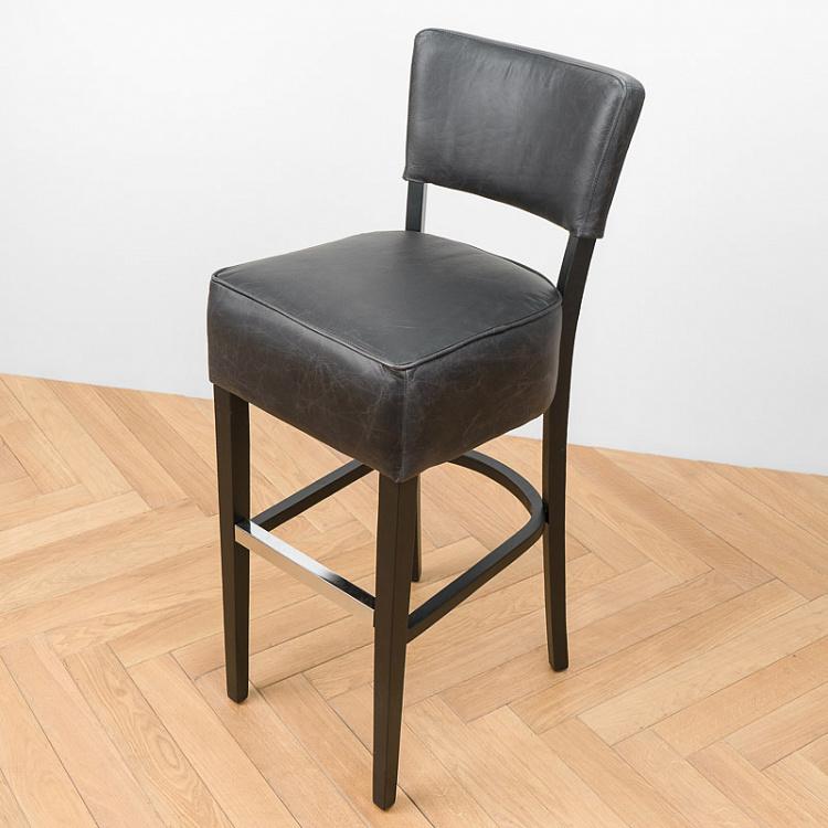 Барный стул Негрони, чёрные ножки Negroni Barstool, Oak Black