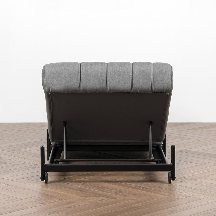 Садовый шезлонг-лежак Luna Lounger, Black акриловая ткань Flanelle - ракурс 5