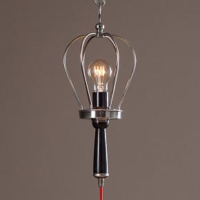 Hanging Lamp Nickel & Wood