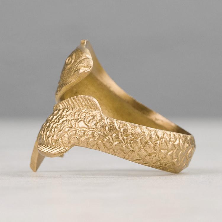 Кольцо для салфетки Золотая рыбка Goldfish Napking Ring Gold