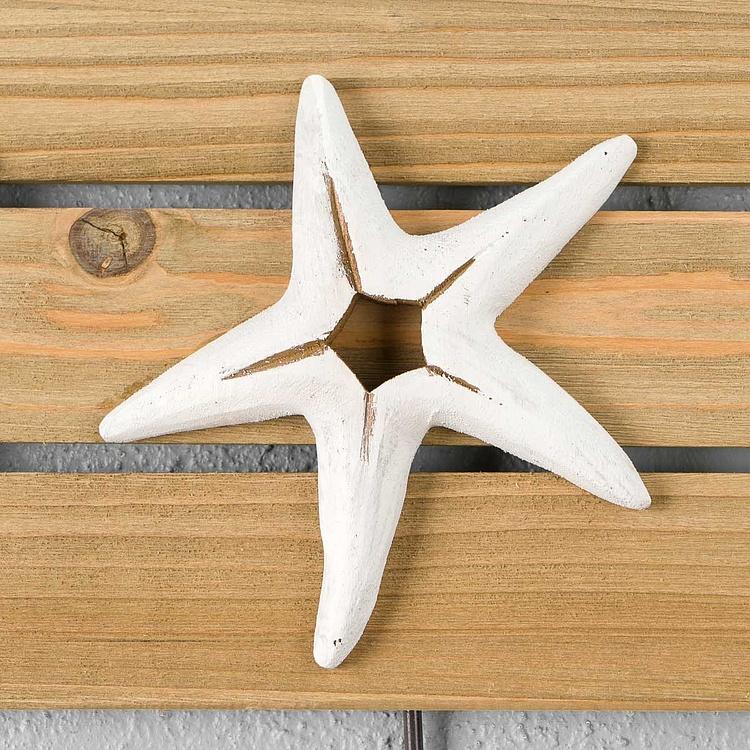 Настенная вешалка Белые морские звёзды White Starfishes Coat Rack 3 Hooks