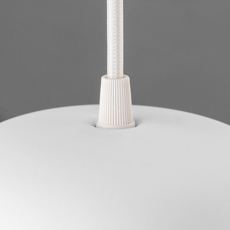 Белый подвесной светильник Жёлудь на белом проводе Acorn White Hanging Lamp With White Cord