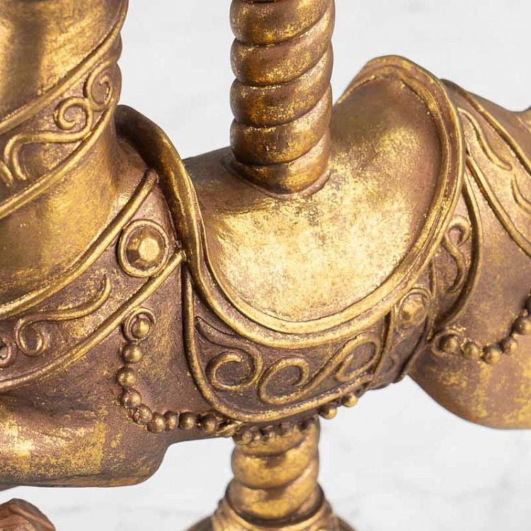 Подсвечник Олень-карусель Antique Carousel Deer Candle Holder Gold