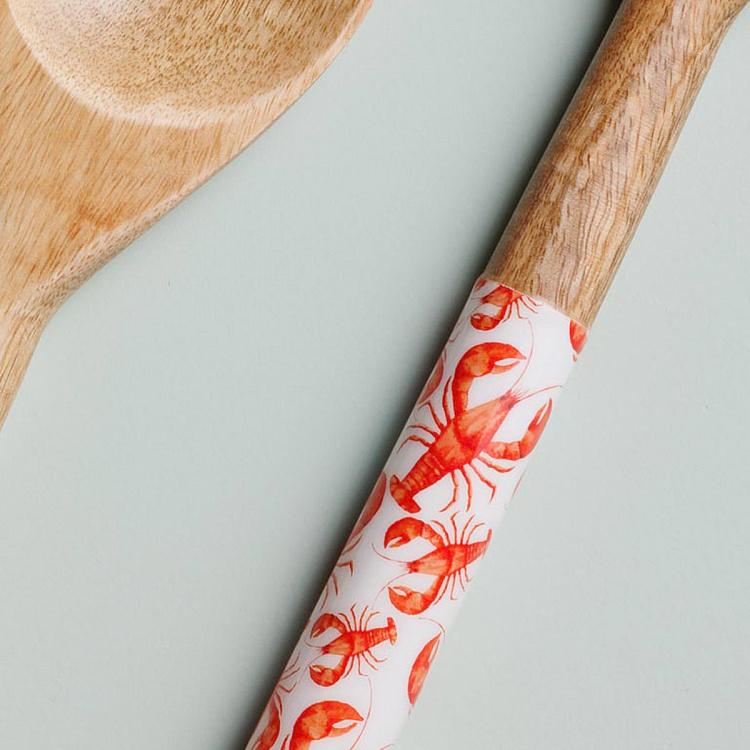 Набор из двух салатных ложек Лобстеры Set Of 2 Salad Servers Lobsters Mango Wood