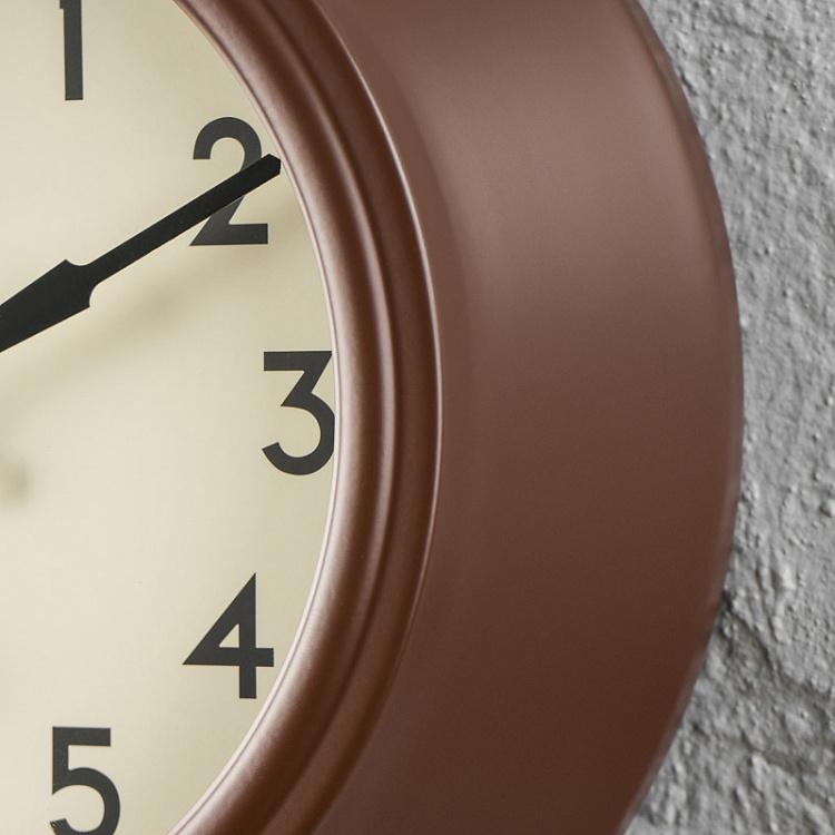 Тёмно-коричневые металлические настенные часы Смитс Brown Metal Smiths Dial Wall Clock