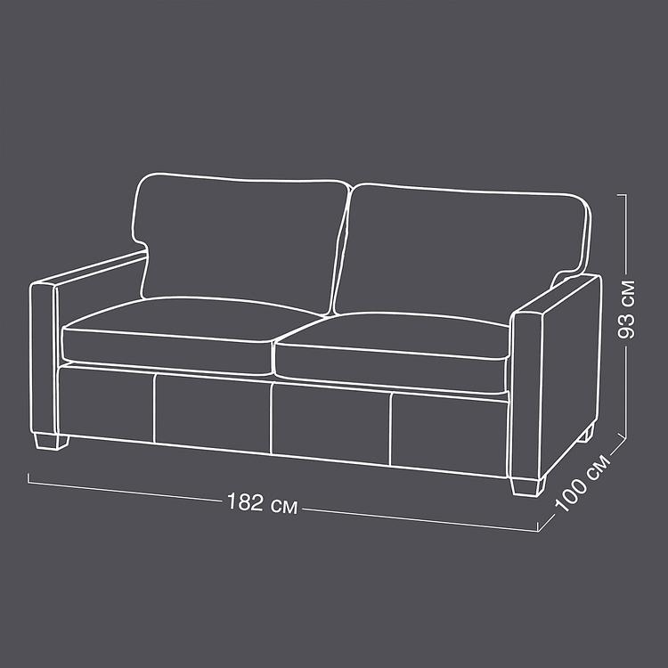 Раскладной двухместный диван Minister 2 Sleeper Lux RM натуральная кожа Antique Master - ракурс 26