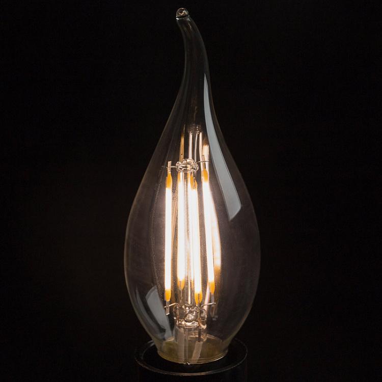 Филаментная светодиодная не диммируемая лампа Свеча на ветру 4W E14 LED Filament Candle Bent Tip E14 4W Non Dim