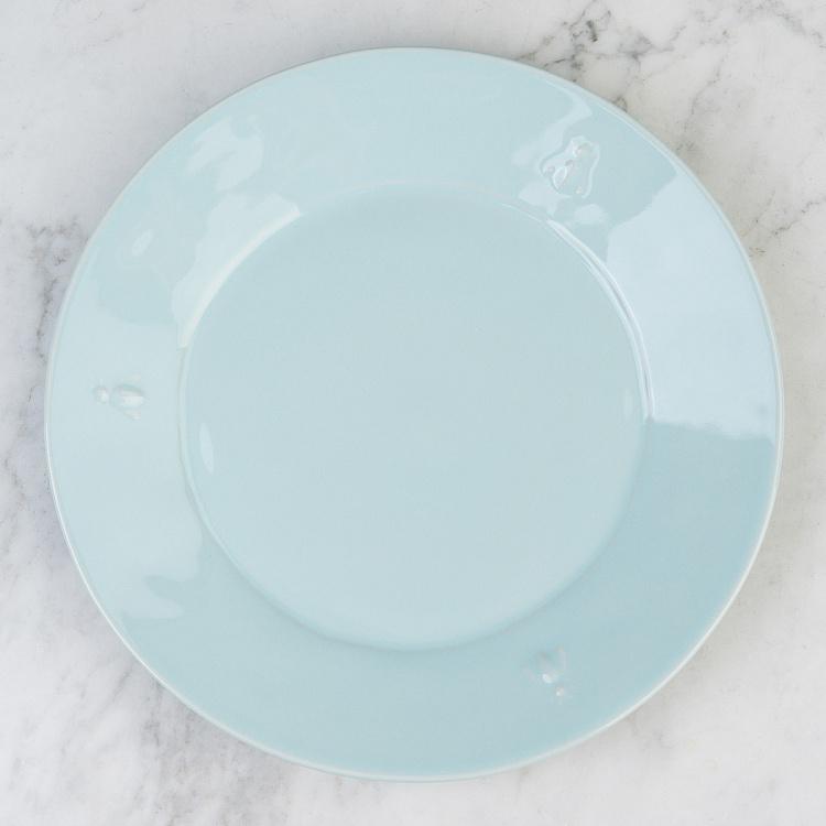 Голубая сервировочная тарелка Пчёлы Abeille Ceramic Blue Serving Plate