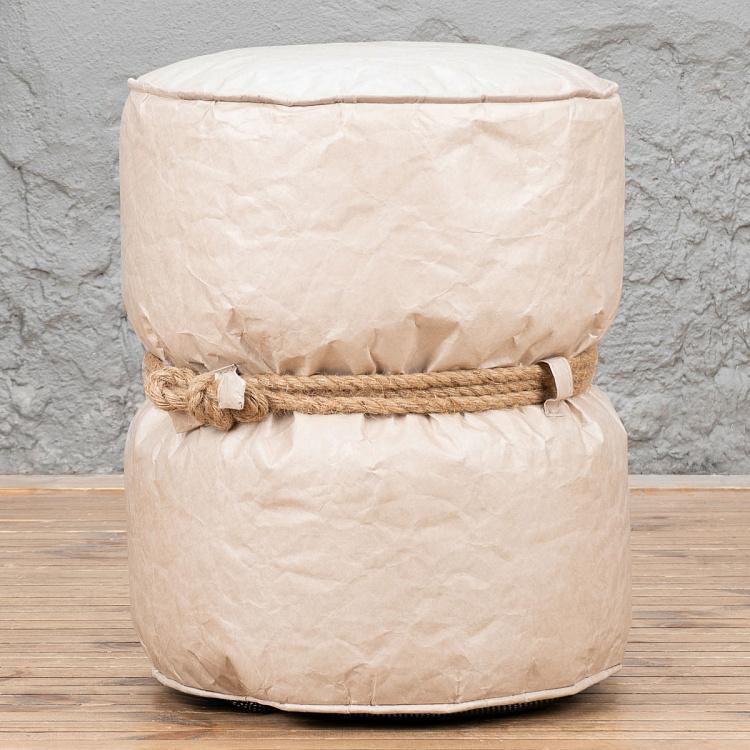 Пуфик Куронн цвета пергамент Couronnes Footstool Rice White