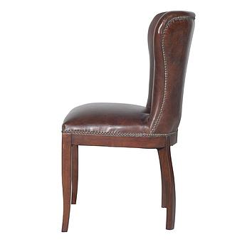 Стул Richmond Dining Chair, Antique Wood натуральная кожа Biker Tan - ракурс 2