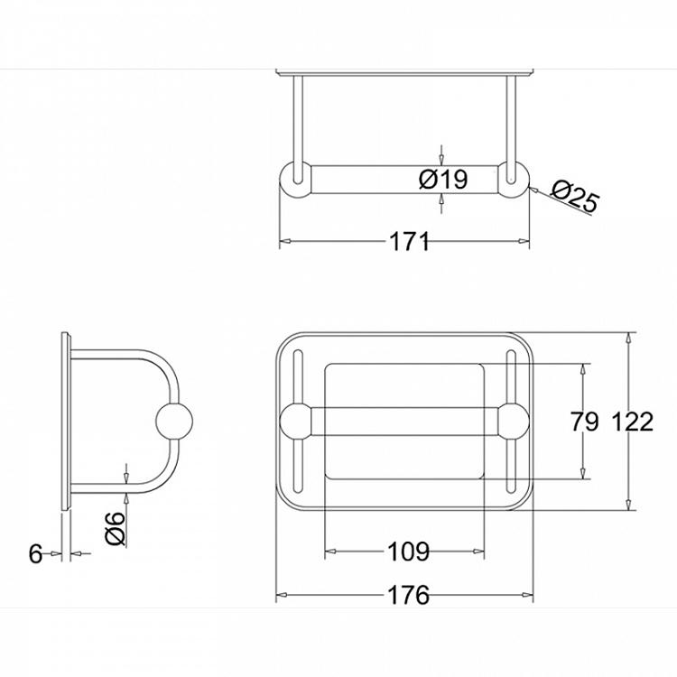 Держатель туалетной бумаги цвета хром Toilet Roll Holder Chrome