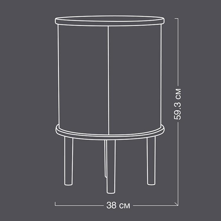 Прикроватный столик Audacious Side Table Without USB, Oak экокожа Hazelnut Faux Leather - ракурс 14