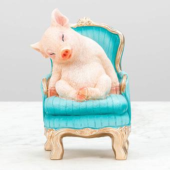 Статуэтка Pig On Armchair - ракурс 2